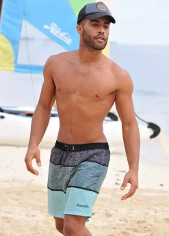 Bench Block Striped Swimming Shorts