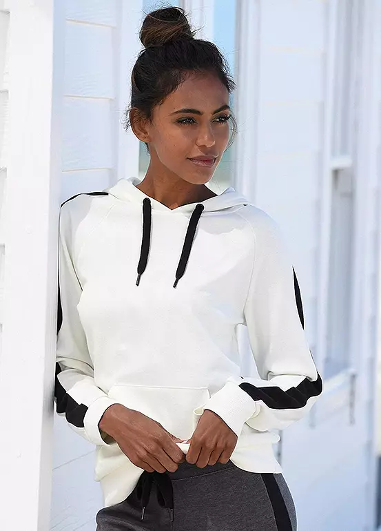 Bench Raglan Sleeve Stripe Hoodie - Image 3