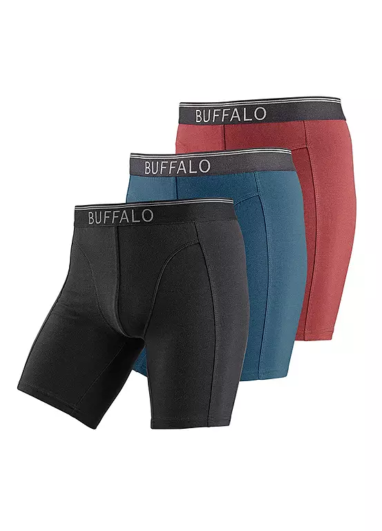 Buffalo Pack Of 3 Long Boxer Shorts - Image 5