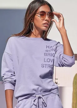 Buffalo Slogan Print Sweatshirt