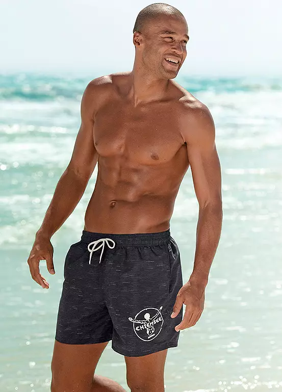 Chiemsee Logo Print Marl Swim Shorts - Image 5