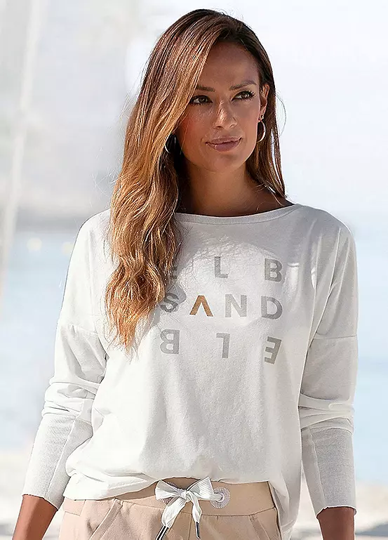 Elbsand Logo Print Long Sleeve Top