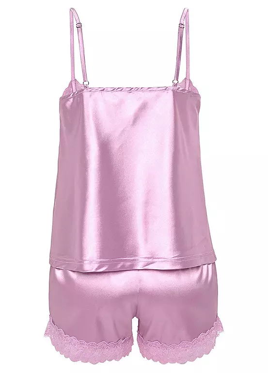 Lace Trim V-Neck Shorty Pyjama Set - Image 4