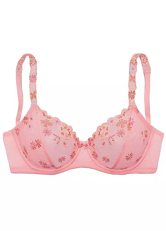 Nuance Underwired Embroidered Floral Bra - Image 2