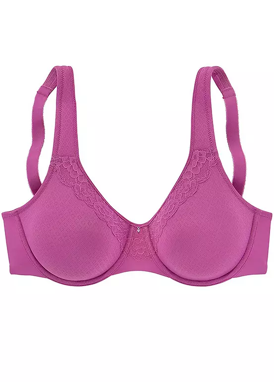 Nuance Underwired Lace Trim Minimiser Bra - Image 2
