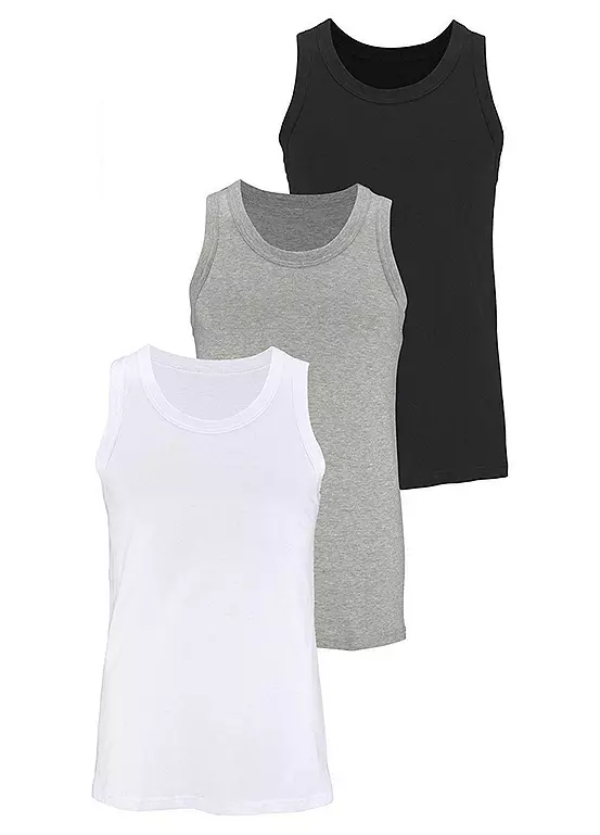 Pack Of 3 Round Neck Vests - Image 4