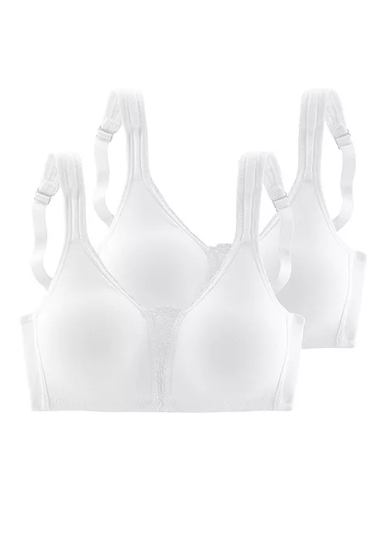 Petite Fleur 2 Pack Of Non-Underwired Bras - Image 4