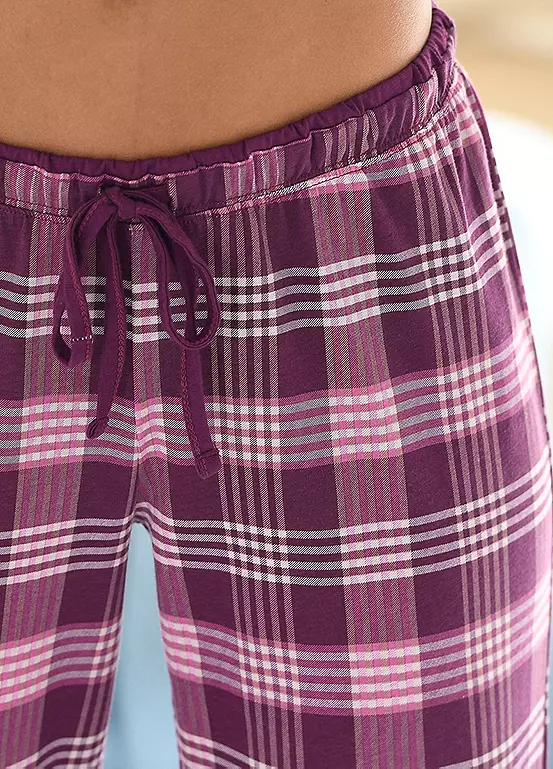 Petite Fleur Pack Of 2 Checked Pyjamas - Image 4