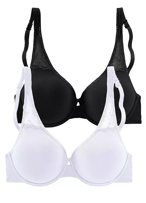 Petite Fleur Pack Of 2 Underwired Cotton T-Shirt Bras