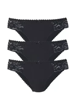 Petite Fleur Pack Of 3 High Leg Bikini Briefs