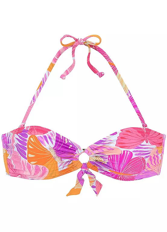 Sunseeker Butterfly Print Bandeau Bikini Top - Image 2