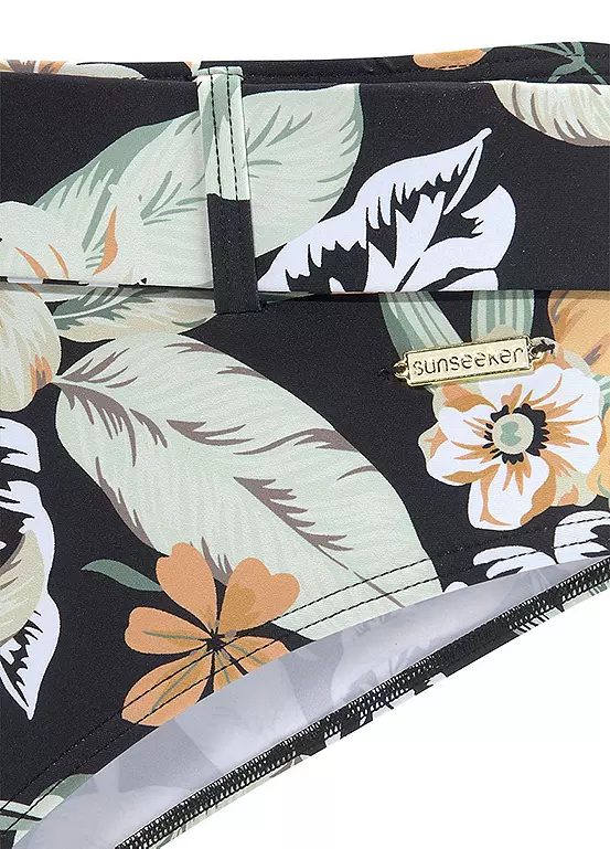 Sunseeker High Waist Tropical Print Bikini Bottoms - Image 4