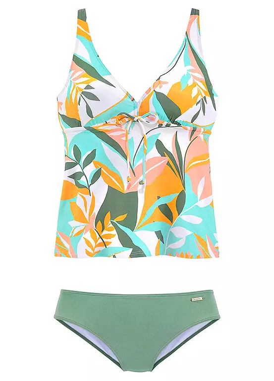 Sunseeker Tropical Print Underwire Tankini - Image 2