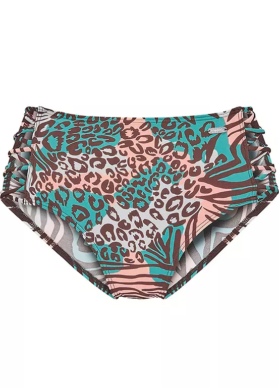 Venice Beach Animal Print High Waist Bikini Bottoms - Image 2