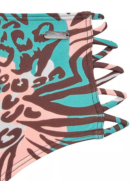 Venice Beach Animal Print High Waist Bikini Bottoms - Image 4