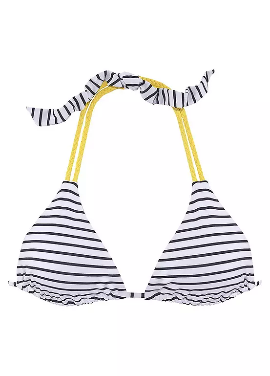 Venice Beach Striped Triangle Bikini Top - Image 2