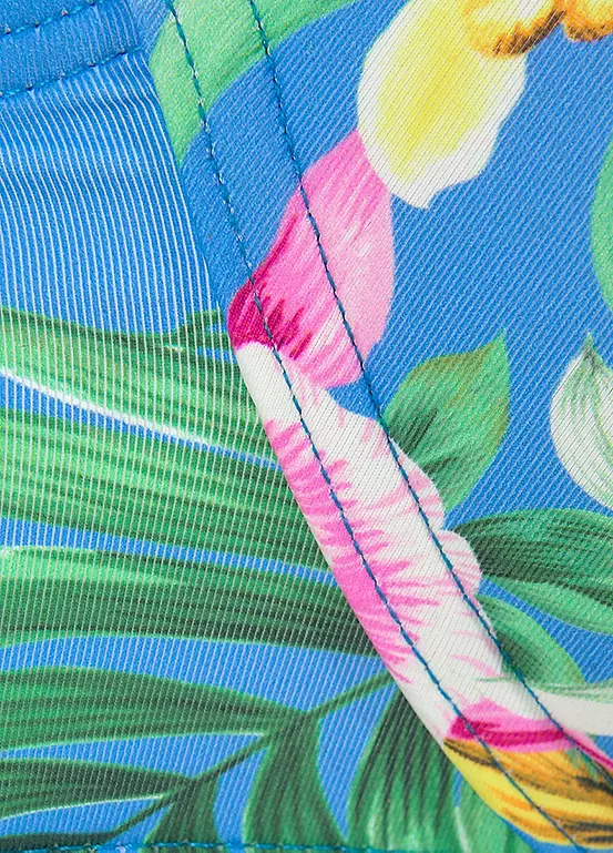 Venice Beach Tropical Print Push Up Bikini Top - Image 5