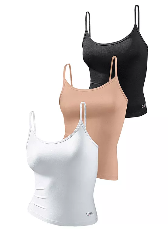 Vivance Active Pack Of 3 Vest Tops - Image 5