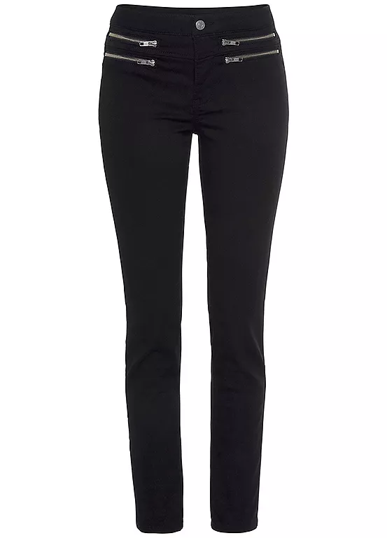 Vivance Decorative Zip Jeggings - Image 2