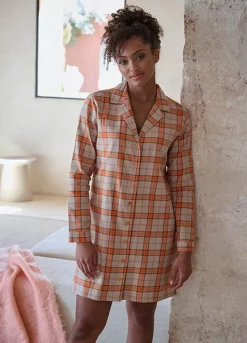 Vivance Dreams Checked Flannel Nightshirt