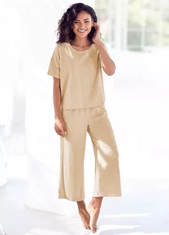 Vivance Dreams Cropped Wide Leg Pyjamas