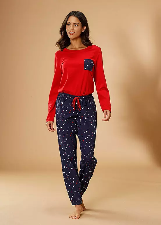 Vivance Dreams Printed Jersey Pyjamas