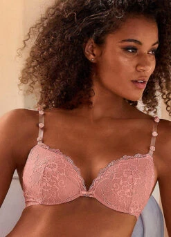Vivance Floral Lace Push Up Bra