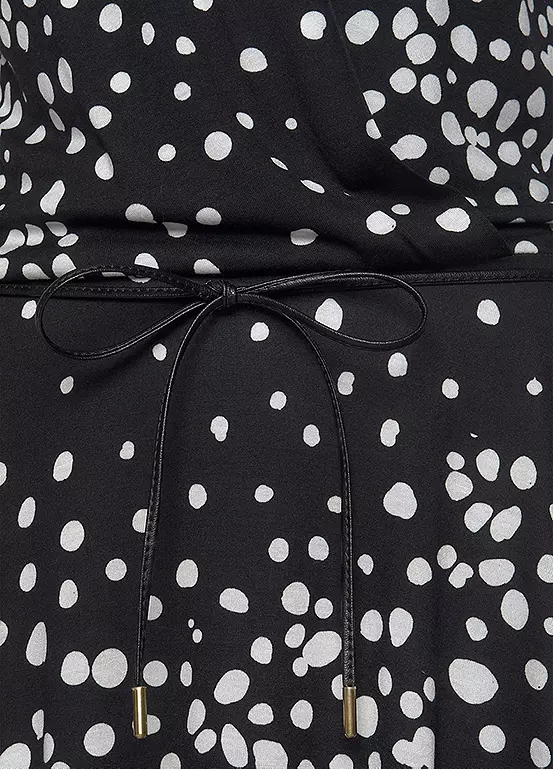 Vivance Spotted Jersey Dress - Image 5