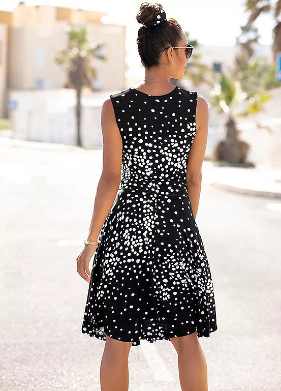 Vivance Spotted Jersey Dress - Image 3