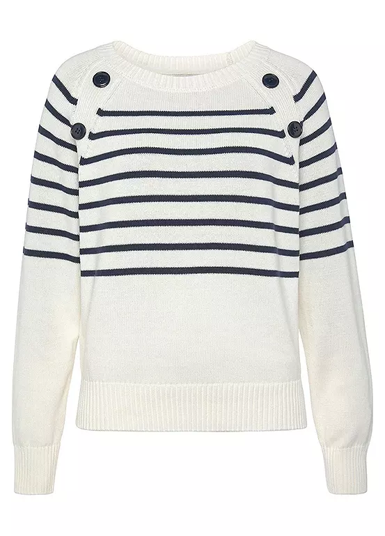 Vivance Stripe Long Sleeve Jumper - Image 2