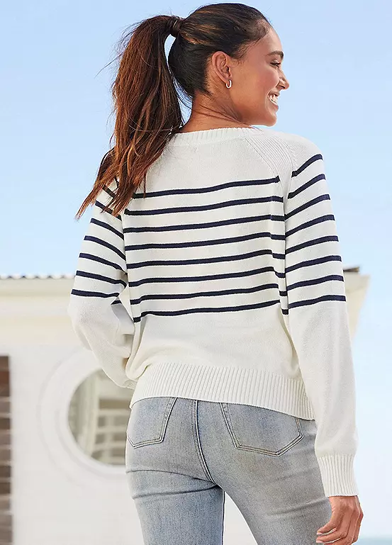 Vivance Stripe Long Sleeve Jumper - Image 3