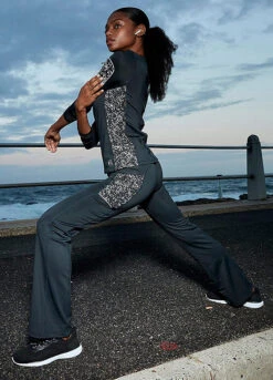 Active By LASCANA Reflective Print Elasticated Waist Straight Leg Sweat Pants