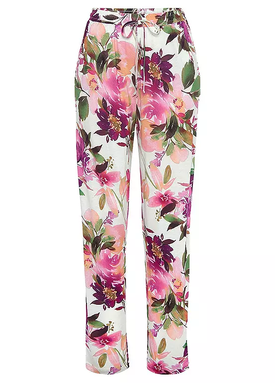 Beachtime Floral Print Jersey Pants - Image 2