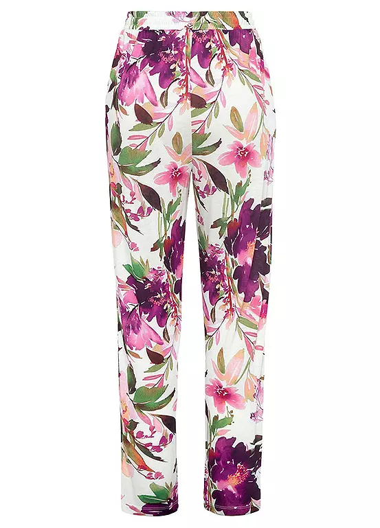Beachtime Floral Print Jersey Pants - Image 4