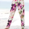 Beachtime Floral Print Jersey Pants
