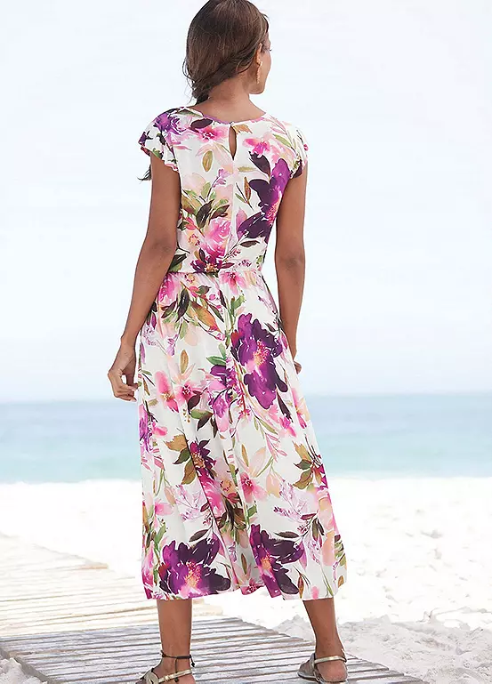 Beachtime Floral Print Midi Dress - Image 3