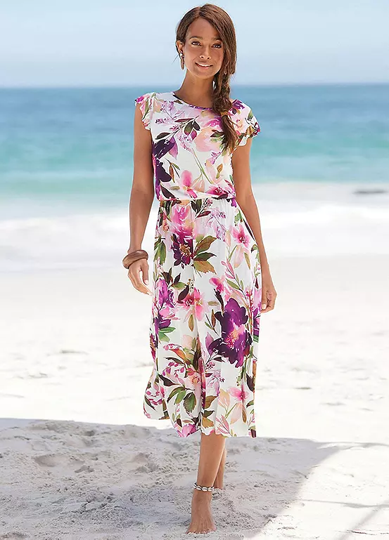 Beachtime Floral Print Midi Dress - Image 4