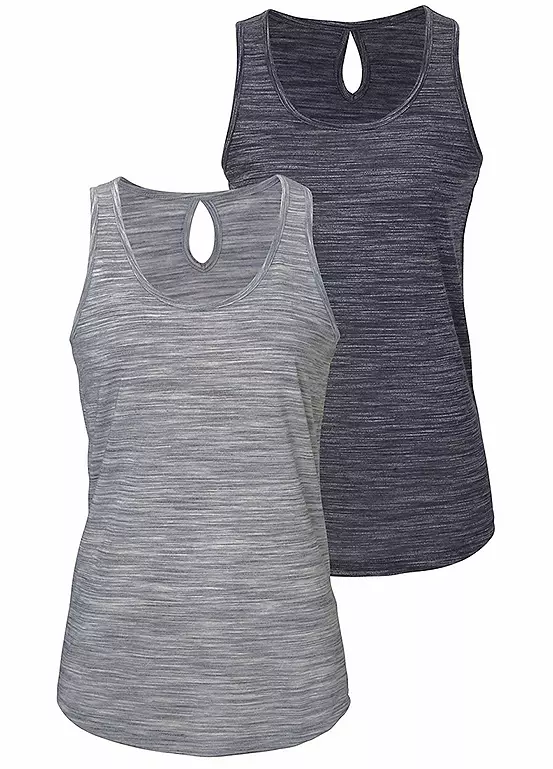Beachtime Pack Of 2 Vest Tops